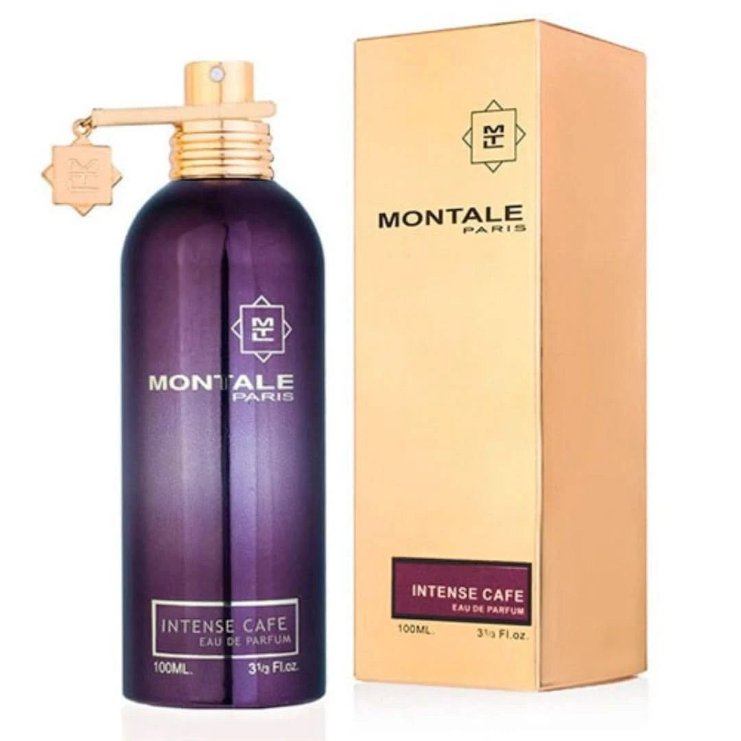 Montale Paris Intense Cafe perfume bottle and packaging on a white background
