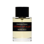 Perfume bottle labeled 'Portrait of a Lady' by Frederic Malle on a white background