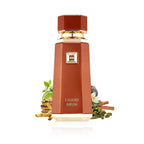Perfume bottle Liquid-Brun with decorative elements on a white background