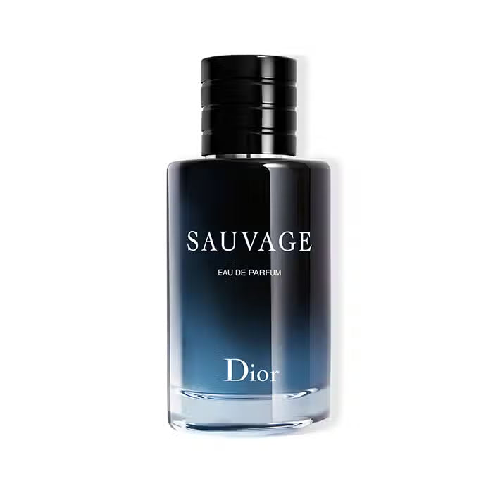 Dior Sauvage perfume bottle on a white background