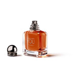 Perfume bottle labeled 'Stronger with You' by Emporio Armani on a white background