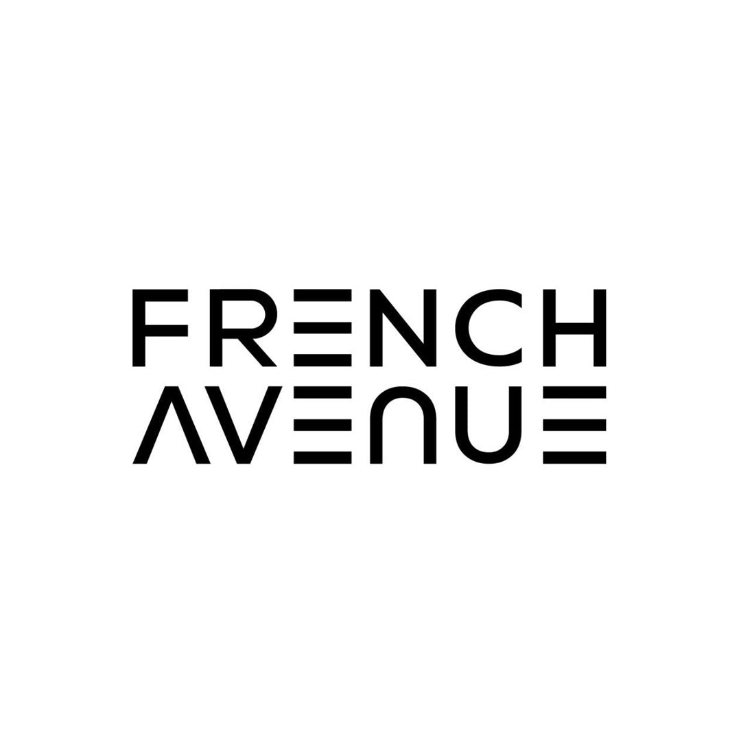 Black 'French Avenue' logo on a white background