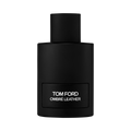 Black Tom Ford Ombre Leather perfume bottle on a white background